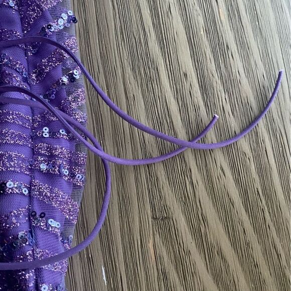 NWT Hello Molly Shimmering Star Sequin Mini Dress Purple  Sz XS Sleeveless - Picture 15 of 16